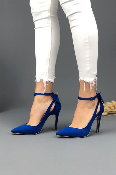 Ayakkabı Ateşi Papioni Sax Blue Pantofi cu toc și stiletto pentru femei