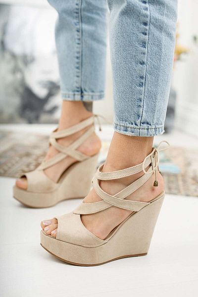 Ayakkabı Ateşi Skin Suede Wedge Heeled Γυναικεία Παπούτσια Madison