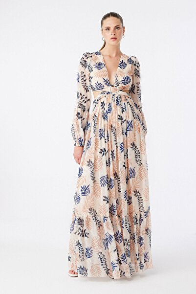 rue Φόρεμα με λεπτομέρεια με μοτίβο με χαμηλή μέση