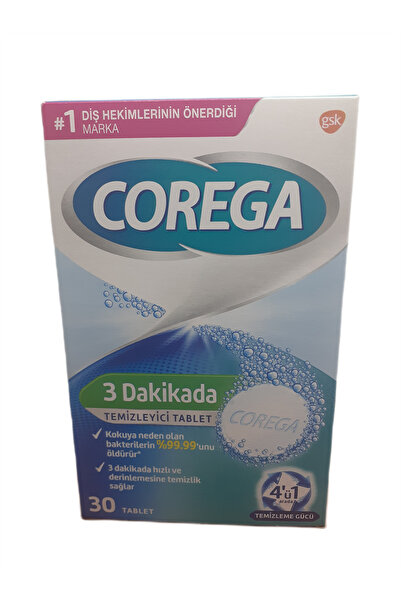 Corega Diş Protez Temizleyici 30 Tablet