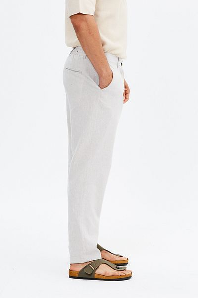 redowl Straight Leg Comfortable Fit Linen Trousers