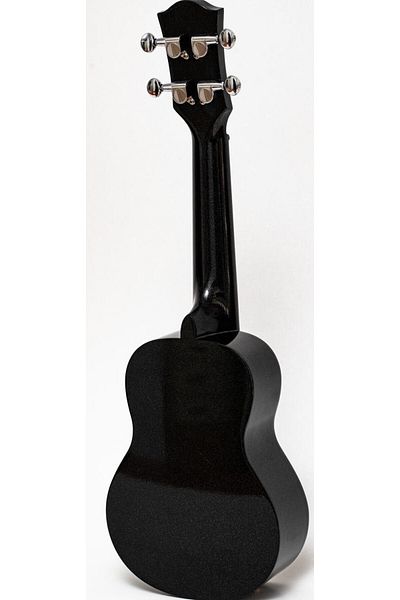 VALLER Black Soprano Ukulele - Uk110 Chrome Auger
