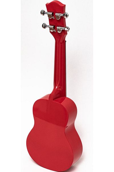 VALLER Red Soprano Ukulele - Uk110 Chrome Auger
