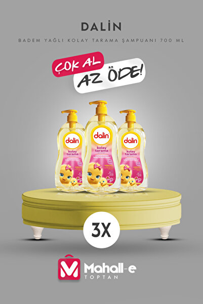 Dalin Badem Yağlı Kolay Tarama Şampuanı 700 ml 3'lü Paket