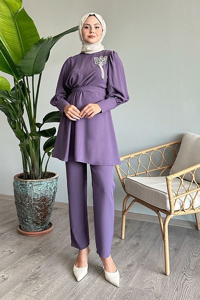InStyle Purple Double Set - Half Gathered