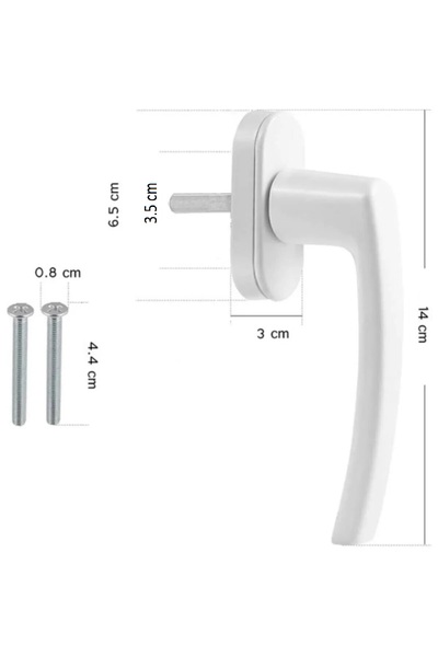 Bijutek Pvc Pimapen Pencere Kolu Balkon Sürme Kapı Kolu Kahverengi 10 Adet