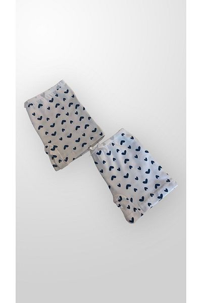 elmas kids Κοριτσίστικο 100% βαμβακερό μπόξερ 2 τεμαχίων με λευκή καρδιά