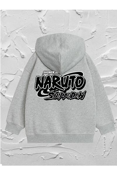 VASK - Unisex Kids Hooded Oversize Sweatshirt -running Naruto