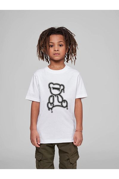 VASK Children's Oversize Unisex Vector Teddy Bear Cotton Crew Neck T-Shirt