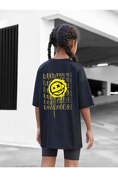 VASK Children's Oversize Unisex Future Cotton Crew Neck T-shirt
