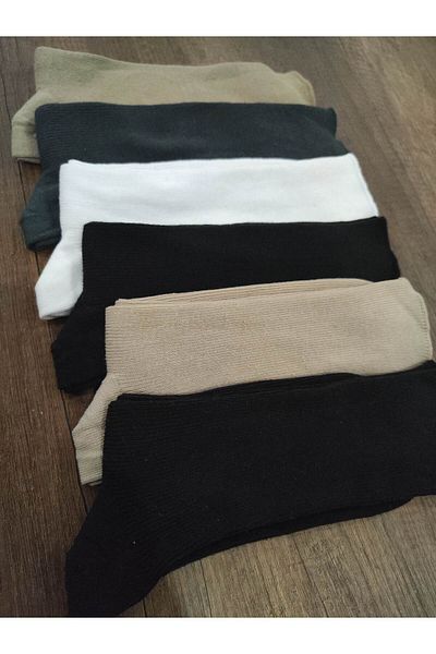 Leement socks Мъжки памучни удобни еластични безшевни чорапи Diabeki, 6 чифта
