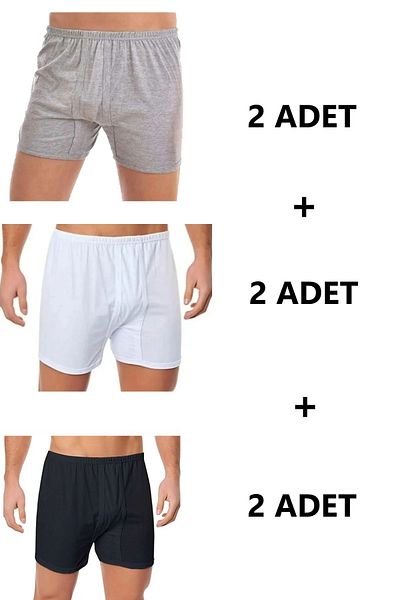 PİERLES 6-Piece Men's Cotton Cuffed Panties
