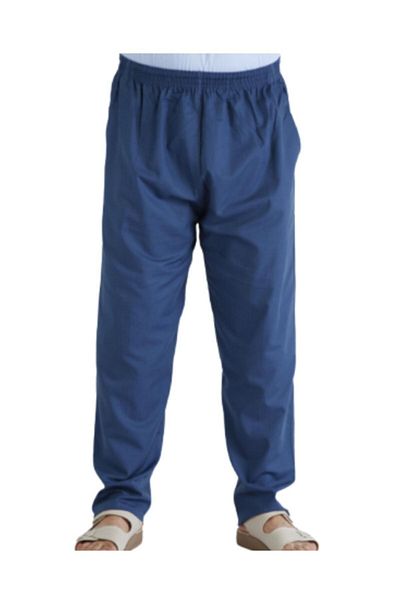 Furkan.H.P Yasir Linen Blue Ανδρικό Shalwar - Hajj Umrah Pants