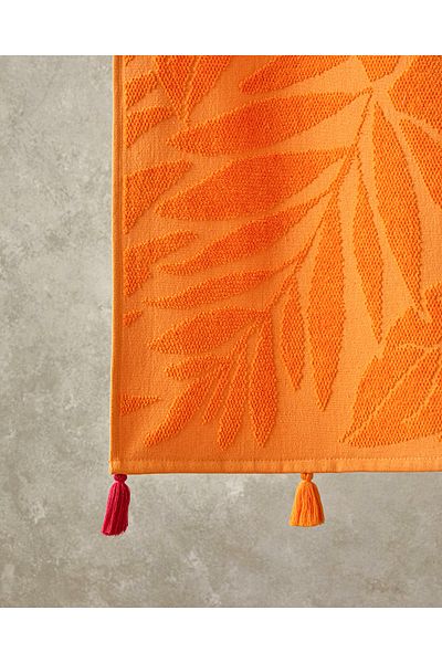 English Home Melody Orange Jacquard Prosop de plajă din catifea din bumbac - 90X150 cm
