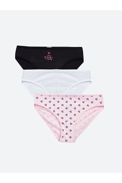 LC Waikiki Chiloți bikini imprimați LCW - Pachet de 3