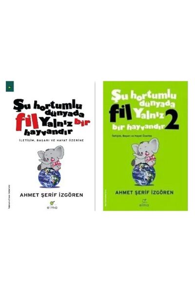 ELMA Yayınevi Şu Hortumlu Dünyada Fil Yalnız Bir Hayvandır 1+2 Kitaplık Set -yeşil Kapak