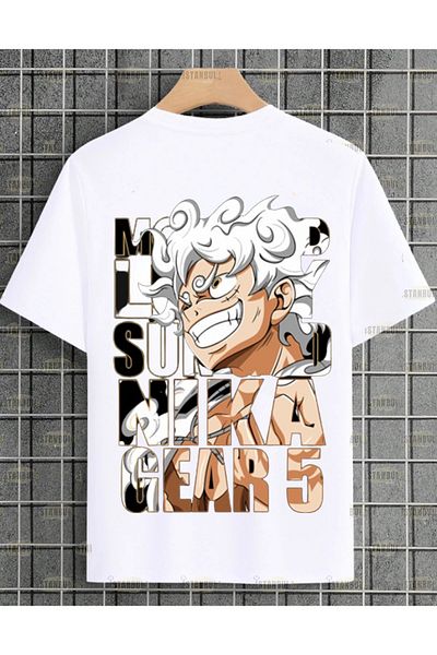 PENTHİLUS NIKA GEAR 5 - Monkey D. Luffy mintás Oversize póló