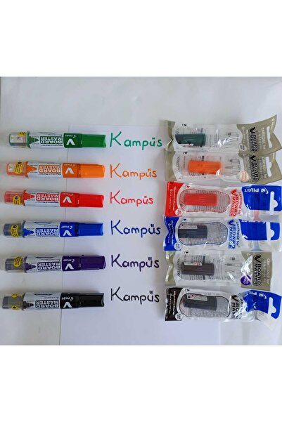 Pilot V Board Master Beyaz Tahta Kalemi 6'lı Set + 6Adet Kartuş