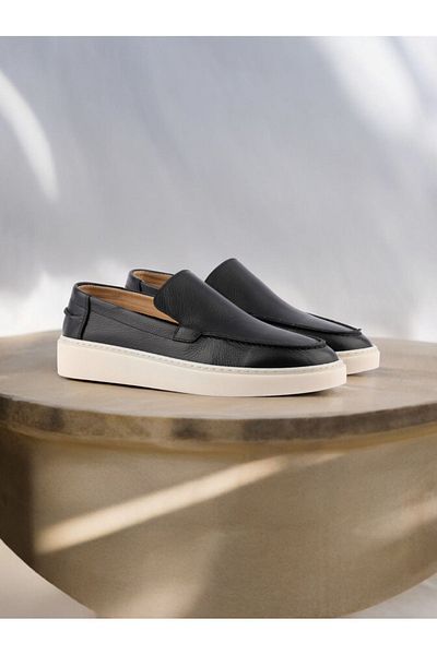 RPXX Men's Casual Loafer - Genuine Leather, Black, 221-01