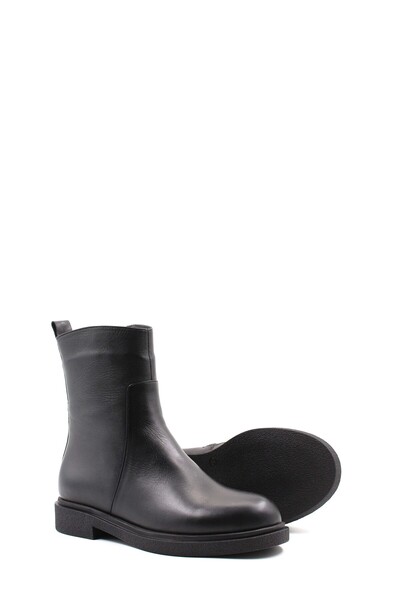 Ayakkabıhane Μαύρες γυναικείες κλασικές μπότες από γνήσιο δέρμα υψηλής ποιότη...