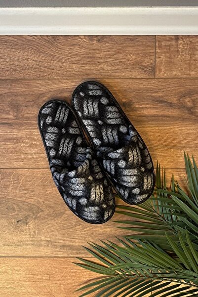 FUGA MODA Ανδρικές παντόφλες Florida Black με μοτίβο οριζόντιας γραμμής