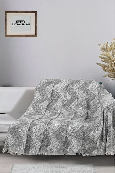 BattalHome Luxury Non-Slip 100% Cotton Sofa Cover - Multi-Purpose Sofa Shawl