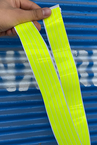 Banxtre Motor-Kask-Araba için Dekoratif  Neon Sarı İnce Detay Şeritleri Sticker Etiket  5 Metre
