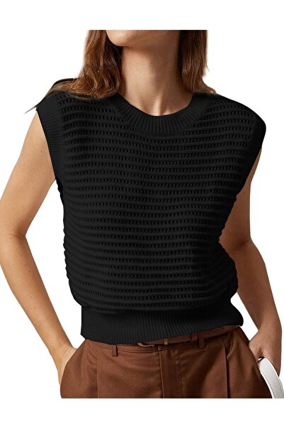 youknitwear you Πλεκτό μπλουζάκι με λαιμόκοψη