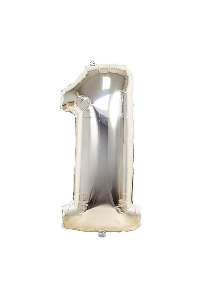Ata Parti Dünyası 34 Inch Silver Colored 75 Cm Foil Balloon