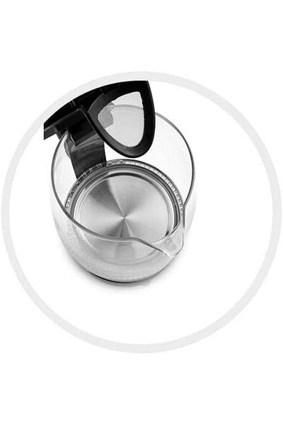 Arzum 1.7 Liter Glassy Kettle Electric Tea Water Boiler With Blue LED 2200 Watt Light Model
