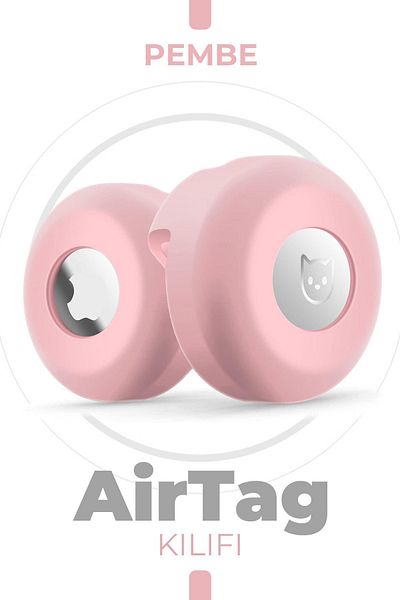 CONOCER Airtag Compatible Full Protection Case - Soft Soft Silicone, Dog and Cat Leash