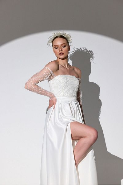 Tangül&Ali'S Moda Evi Embroidered White Evening Dress