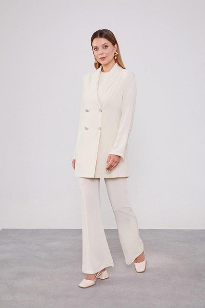 Levidor Σετ παλτό Blazer με διπλό στήθος από πέτρα