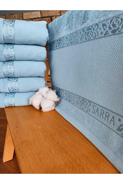 sarra 30x50cm SARRA 6 BUCĂȚI PROSOP ETAMINA CURAT - ALBASTRU PETROL