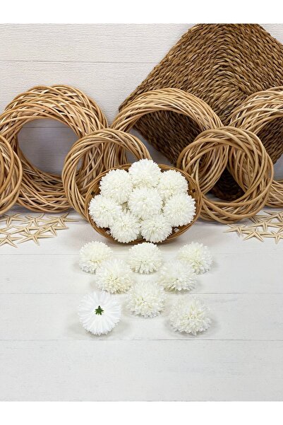 KOZALILAR Yapay Çiçek 10'lu Mini Boy Tek Baş Yapay Kasımpatı(Çap:6 cm)