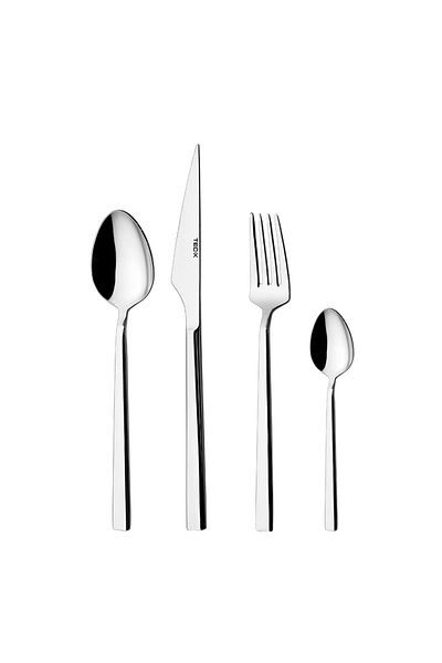 TEC-X Eva 24-Piece Sweet Fork Spoon Knife Set for 6 People