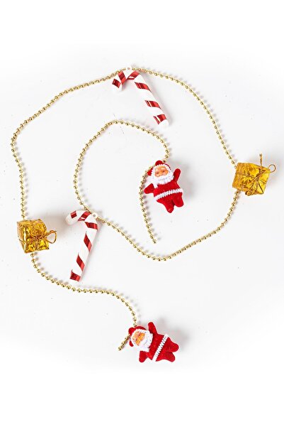Partijet Yılbaşı Noel Baba Zincir Garland Süs 100 cm