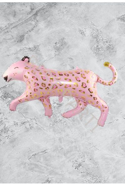 BEST PARTİ DOĞUM GÜNÜ PARTİ SÜSLERİ Leopard Foil Balloon Pink Color 118X79 cm
