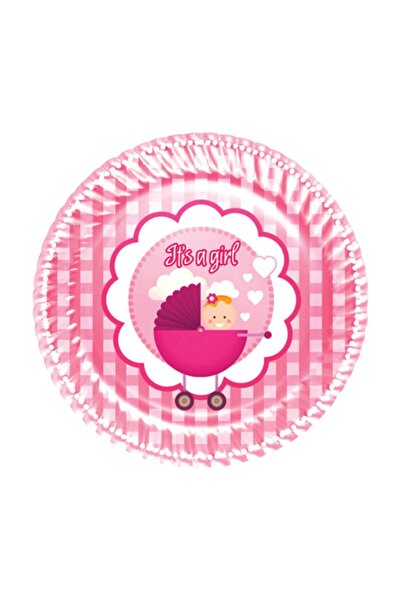 Partijet Its a Girl Karton Tabak 23 cm 8'li
