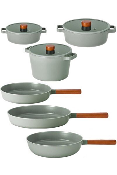NEOFLAM Fika Gri 9 Parça Tencere Seti