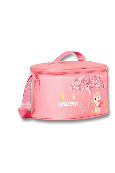 ÜMİT ÇANTA Pink Unicorn Patterned Ummit Bag - Cennec Cute, Thermal Insulated Girl's Lunchbox