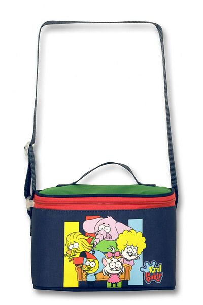 ÜMİT ÇANTA Ummit Bag for Boy King Şakir Ce Friends Insulated Lunch Box - Red-Navy Blue