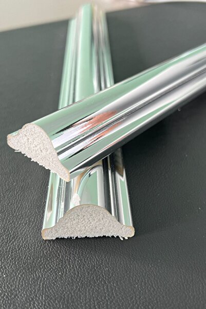 DİECOR Dekoratif Polistren 1 Adet Gümüş-silver 4 Cm Duvar Çıtası