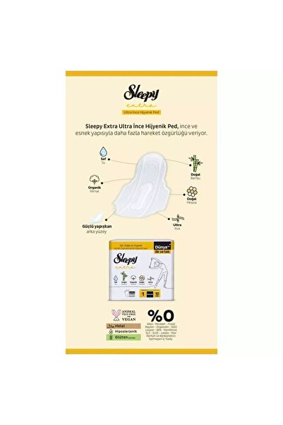 Sleepy Extra Hijyenik Ped Normal 576 Adet-1 Koli Mega Pk (12PK*48)