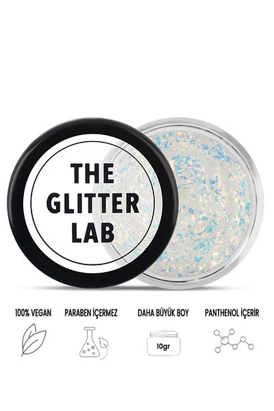 The Glitter Lab Shiny Gel Form Glitter - White Sunflower