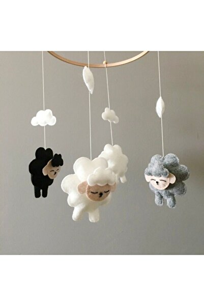 EFSBABY (MÜZİKLİ)Yenidoğan Bebek Beşik Dönencesi Koyun ve bulutlar