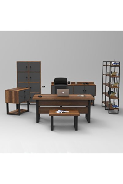 L'occi Concept March Abcdef Metal Ofis 6'lı Büro Masa Takımı Barok