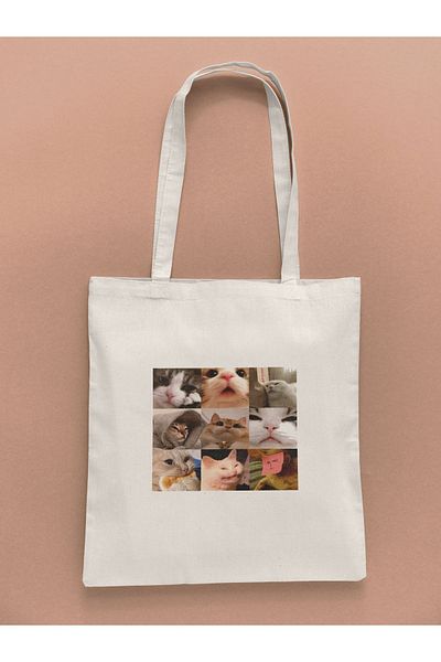 daystore Humor Cat Collage - Υφασμάτινη τσάντα