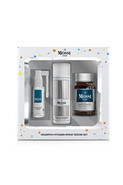 The Mossi Saç Dökülme Karşıtı Şampuan - Saç Vitamini - Saç Sprey Serum 3'lü Set