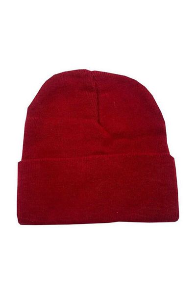 Streak Folding Beret Hat Winter Unisex Claret Red